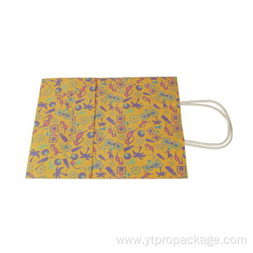 Mix Color Shopping Handle Kraft Paper